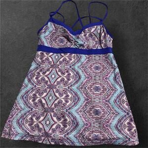 Prana Boho Mandala Pattern Strappy Yoga Tank Top, Medium